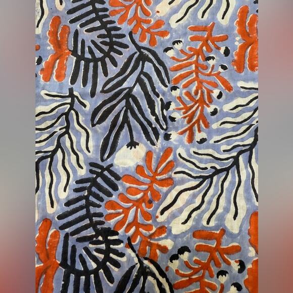 NWT Danica Studio Entwine Block Print Light Weight Scarf 100% Cotton - Picture 6 of 6